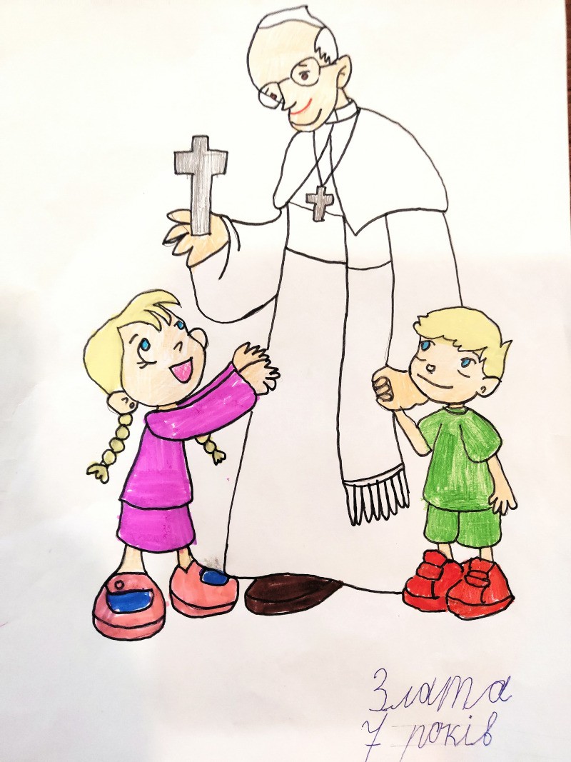 Dzieci z Charkowa podziękowały papieżowi Franciszkowi